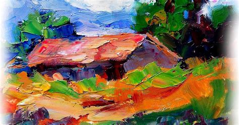 Abstract Landscape Palette Knife Painting 6