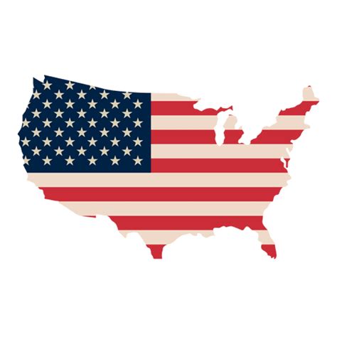 diseño png y svg de bandera de estados unidos imprimir mapa para camisetas