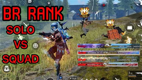 Garena Ff Solo Vs Squad Part By Part Animi Br Rank No Booya Br