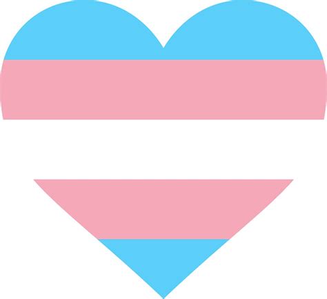 Trans Pride Flag Heart Shape Stickers By Seren0 Redbubble