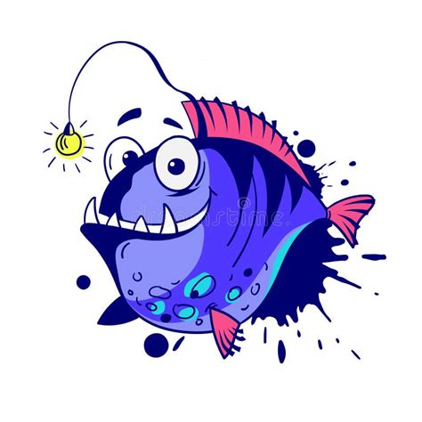 Funny Cartoon Fish Vector Illustration Stock Vector Illustration Of