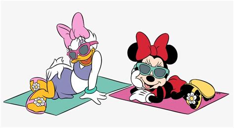 Beach Clipart Minnie Mouse Daisy Duck At The Beach Free Transparent