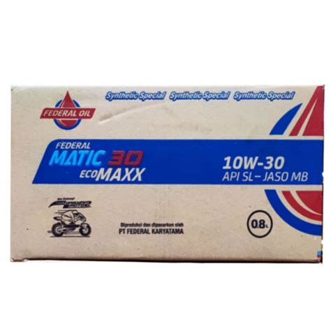 Jual Oli Mesin Federal Oil Matic Eco Maxx W Dus Isi Shopee Indonesia