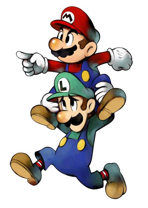 Mario And Luigi Superstar Saga Game Boy Advance Character Artwork