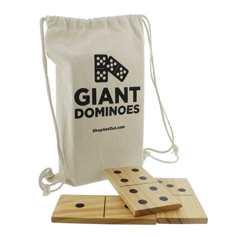 Giant Wooden And Numbered Dominoes 28 Piece Jumbo Wood Set Walmart