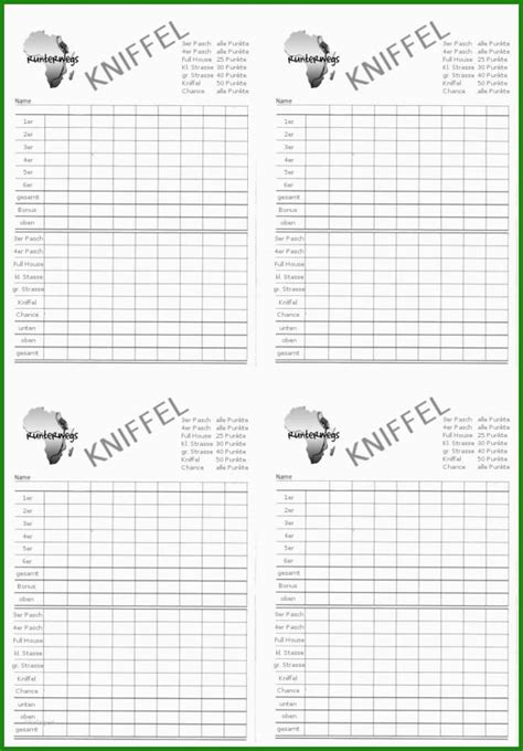 Gelingt es dir mehrmals, kniffel zu würfeln, bekommst du pro kniffel einen bonus von 50 punkten. Kniffel Vorlage / Kniffel Zettel Zum Ausdrucken : Kniffel ...
