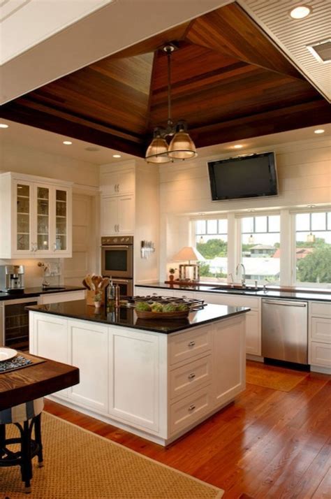 Forget about the standard issue ceiling fixtures that came with your home — here are 14 brilliant ceiling light ideas to illuminate your kitchen with style and grace. Tray Ceiling KItchen - Cottage - kitchen - Herlong ...