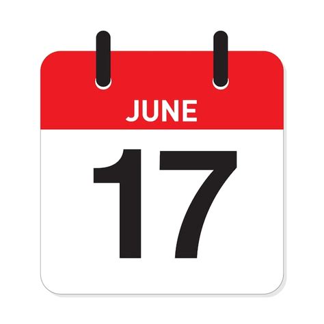 Calendario 17 De Junio Vector Premium