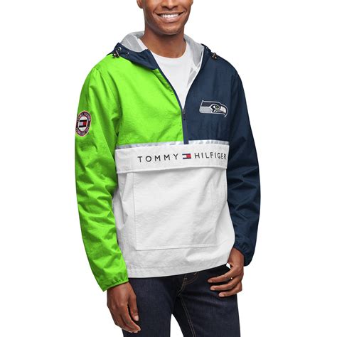 Mens Tommy Hilfiger Whitecollege Navy Seattle Seahawks Color Block