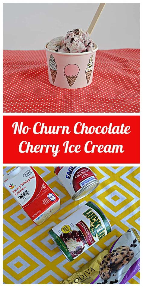 No Churn Chocolate Cherry Ice Cream Recipe Chocolate Cherry Ice Cream Cherry Ice Cream