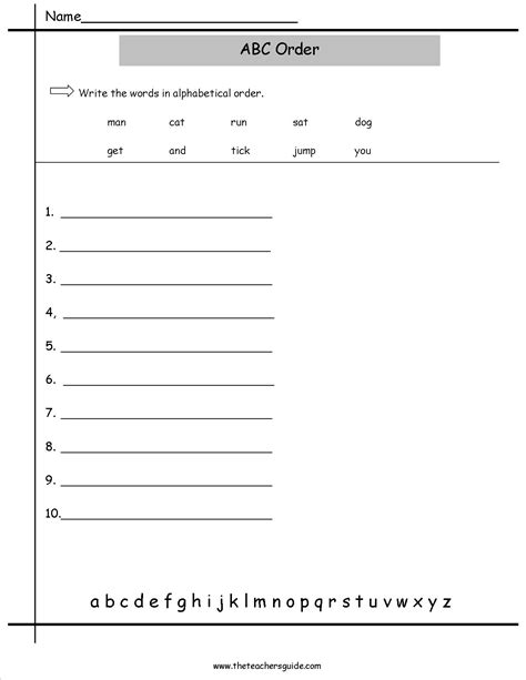 Lovely First Grade Abc Order Worksheets Fun Worksheet