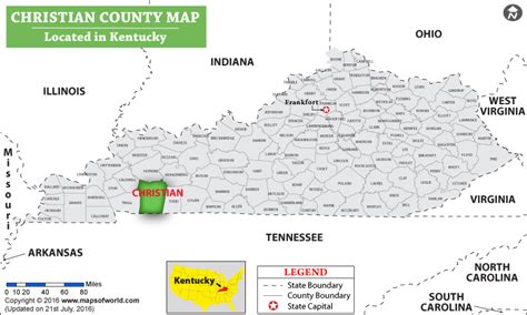 Christian County Map Kentucky