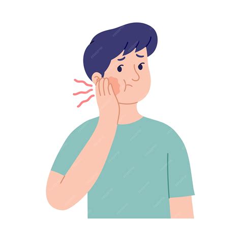 Premium Vector Illustration Of Expression Of Young Man With Swollen