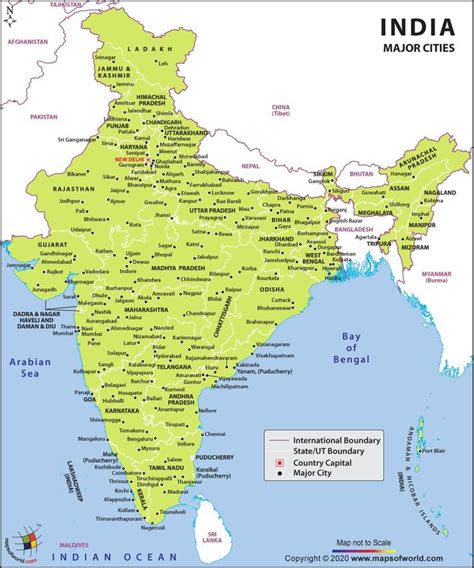 Major Cities In India India City Map India Map India World Map Map