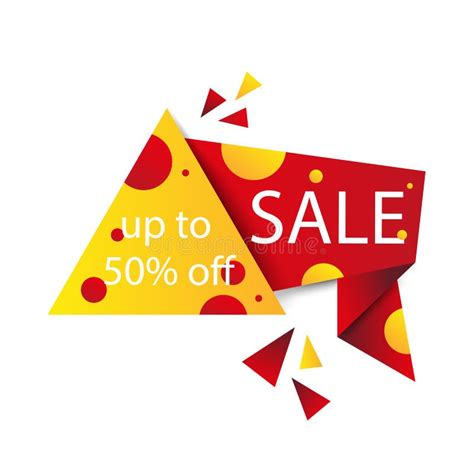 Red And Yellow Abstract Ribbon Elements 50 Big Sale Special Poster