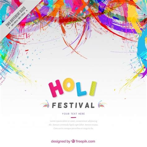 Colors Abstract Holi Festival Background Vector Free Download