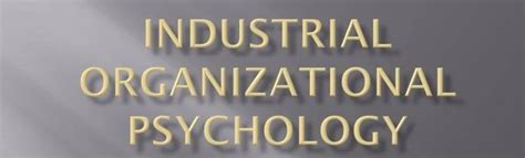 Industrial/organizational psychology (i/o) is the scientific study and application of psychological concepts and theories to the workplace. NLP Courses