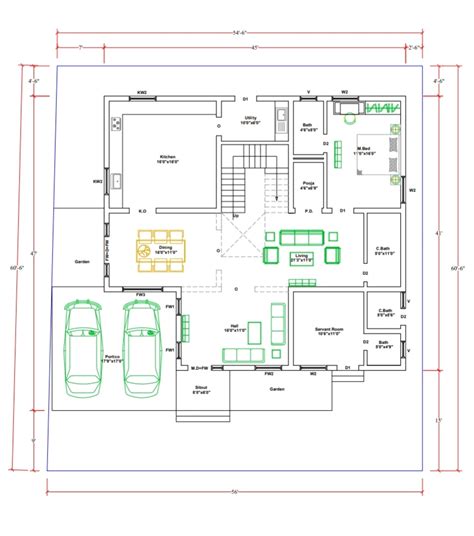 Floor plan of a Residential Building - FreelanceJobsDB