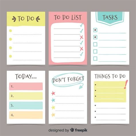 Premium Vector Pack Of Various To Do Lists Adesivos Planejadores