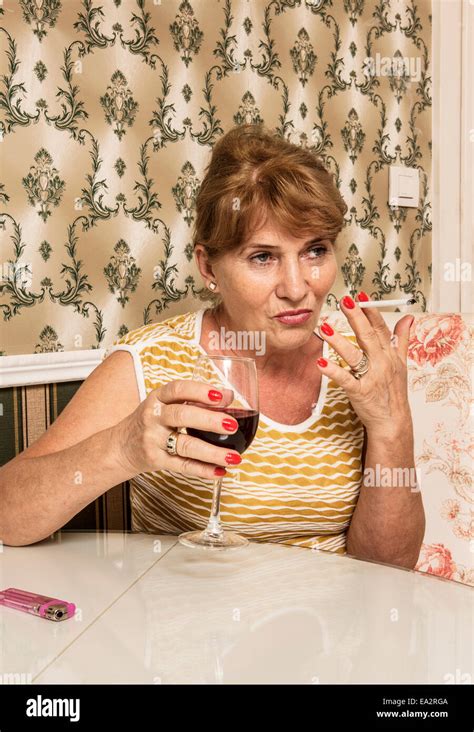 Old Woman Party Smoking Hi Res Stock Photography And Images Alamy