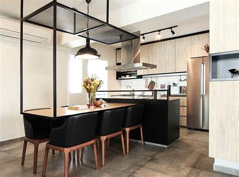Kitchen island seating also varies in height. 92 Likes, 6 Comments - Haus Reno SG (@hausreno.sg) on ...