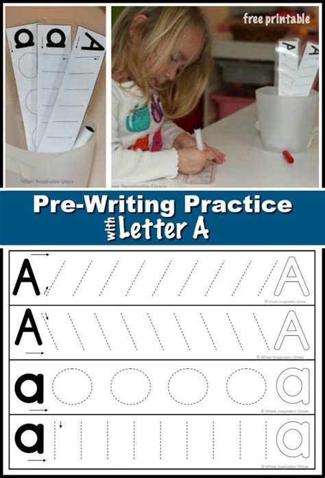 Preschool Prewriting Practice With Letter A Where Imagination Grows