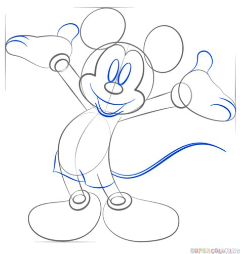 How To Draw Mickey Mouse Step By Step Drawing Tutorials Artofit