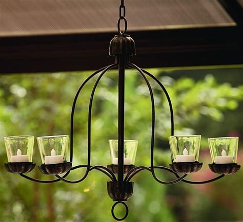 Hanging Votive Chandelier For Outdoor Living Space Patio Deck Porch