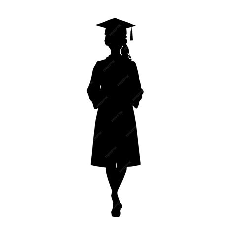 Premium Vector Graduate Silhouette Graduated At University Silhouette