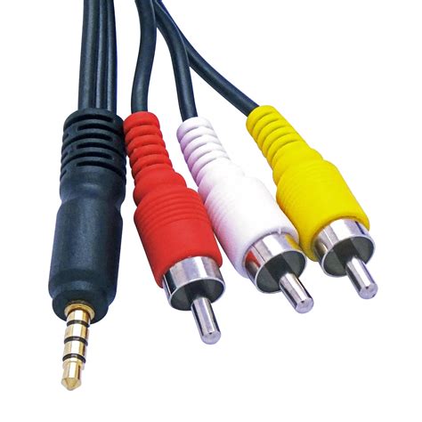 Audio Video Av 35mm To 3 Rca 5ft Composite Cable For Canon Camcorde