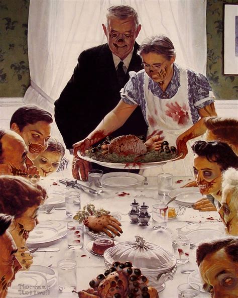 Brainsgiving Dinner Norman Rockwell Art Norman Rockwell Thanksgiving