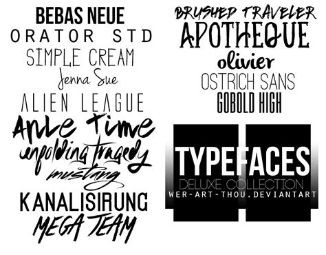 Batch 1 Typefaces By Wer Art Thou On Deviantart