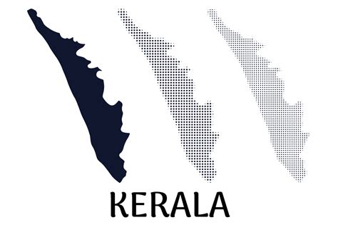 Southern state kerala on the map of india vector image vector illustration of signs symbols maps c vbel71 42756 rfclipart. Kerala Map Vector | Frebers