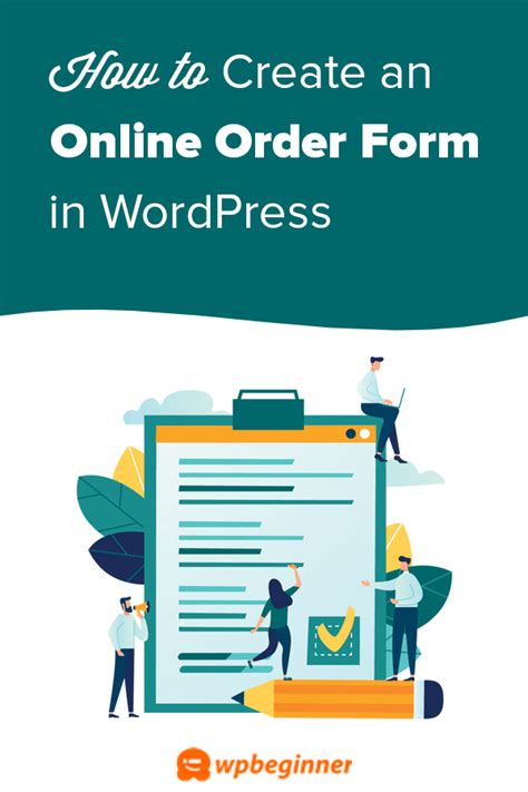 How To Create An Online Order Form In Wordpress With Template In 2020