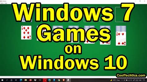 How To Install Windows 7 Games On Windows 10 Pc Youtube