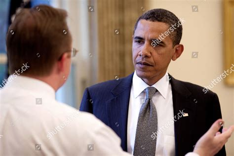 Us President Barack Obama Listens Press Editorial Stock Photo Stock