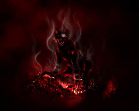 Free Download Hell Wolf Fire Demon Wolf Famtasy Hd Wallpaper