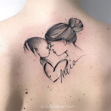 Silueta Madre E Hijo Y Flor De Loto Tatuaje Mama E Hija Tatuajes De