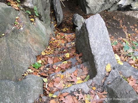 Stone Staircase Of Central Parks Hidden Cave The Ramble Cave Still