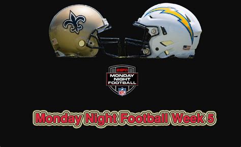 Mnf Los Angeles Chargers Vs New Orleans Saints Live Stream Nfl