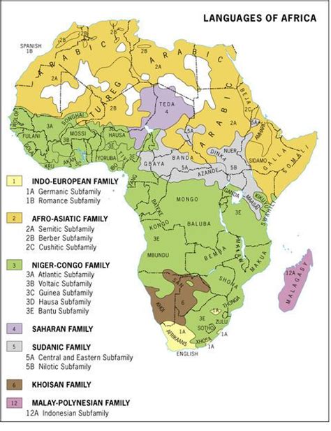 Map Of Africa Languages My Maps