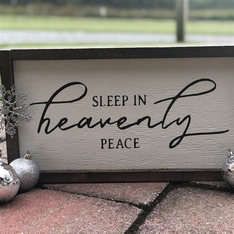 Sleep In Heavenly Peace Sign Etsy