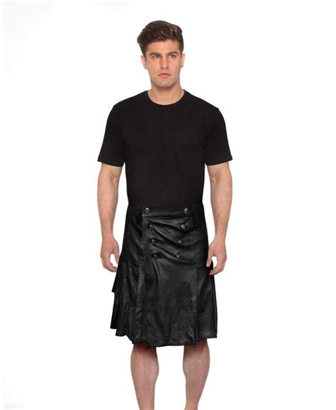 Modern Leather Kilts For Men With Wrap Around Style