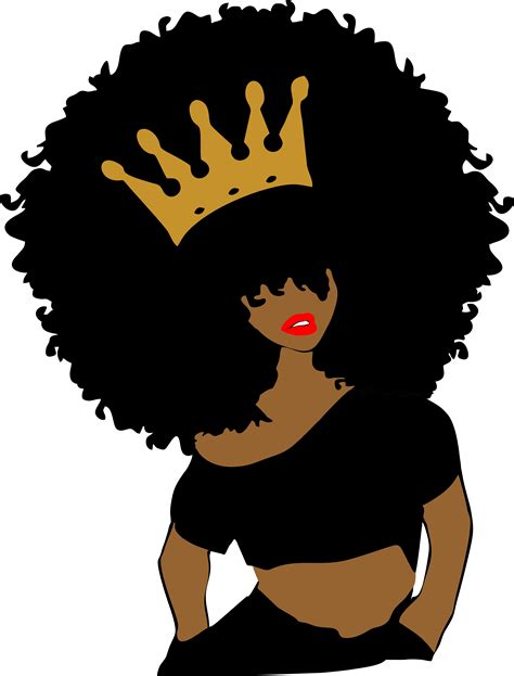 Afro Girl Svg Clipart Full Size Clipart 5717129 Pinclipart
