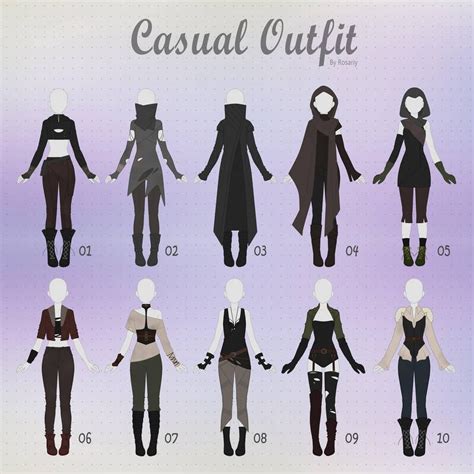 Open 110 Casual Outfit Adopts 28 By Rosariy Drawing Anime Clothes