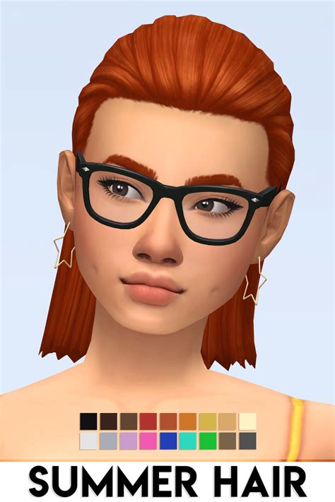 Sims 4 Hairs ~ Imvikai Summer Hair