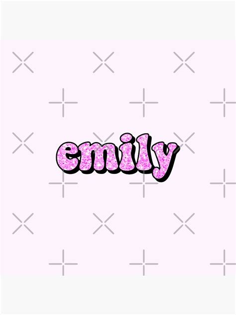 Aesthetic Hot Pink Glitter Emily Name Poster By Star10008 Redbubble