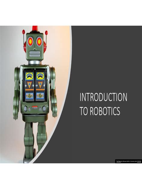 Lecture 1 Introduction To Robotics Pdf Robot Robotics