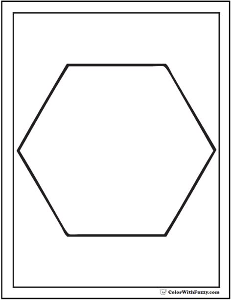 This hexagon coloring worksheet includes the word 'hexagon' in bubble letters so your kiddos can color that in addition to the large hexagon in the middle of page. Shape Coloring Pages: Customize And Print