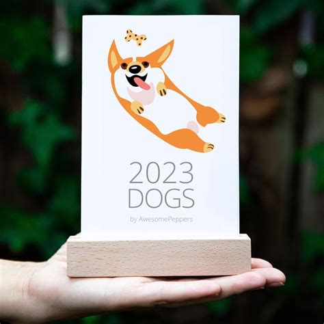 2024 Dogs Breeds Desk Calendar 2024 Calendar With Stand Dogs Etsy